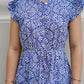 Felice Frill Sleeve Dress | Summer Blue