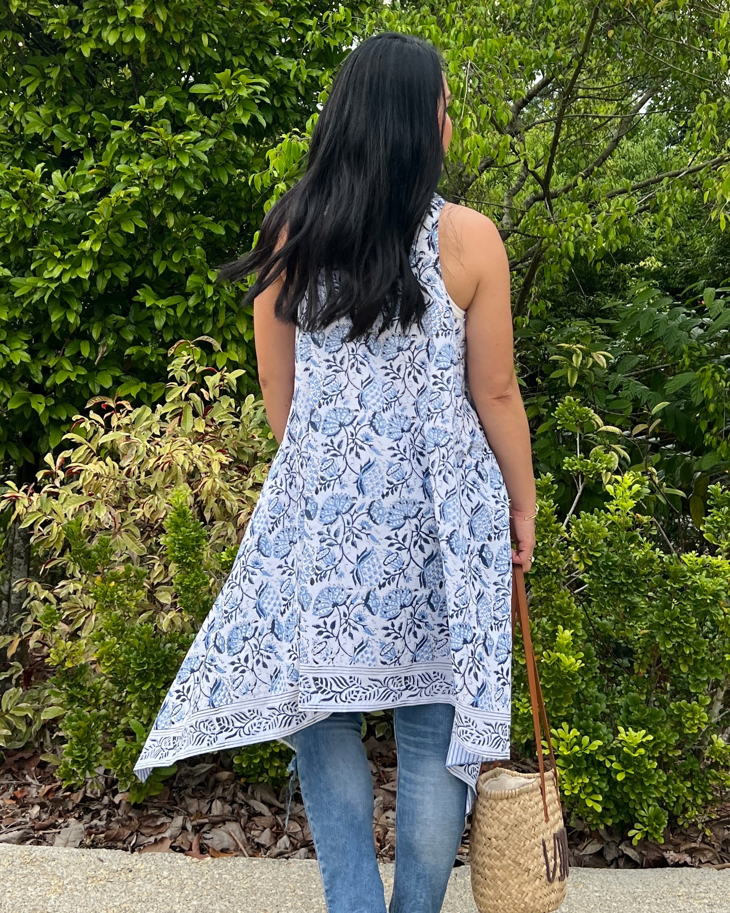 Cape Vest in Cotton Block Print - 5 Prints