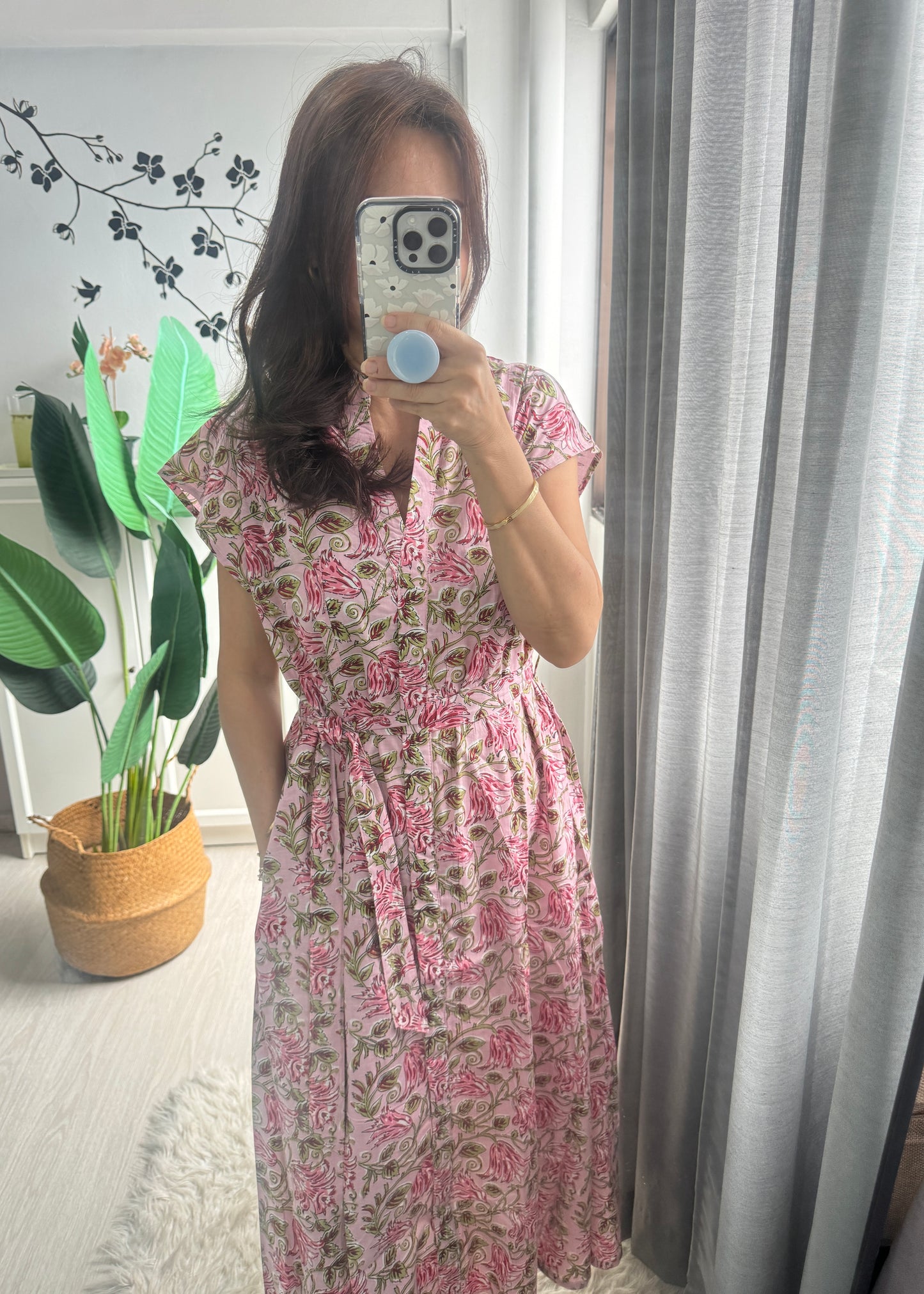 Kiara Cotton Dress - Sweet Pink  [Pls DM for availability at the store]