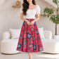 Suzie Batik A-line Skirt - Red Batik