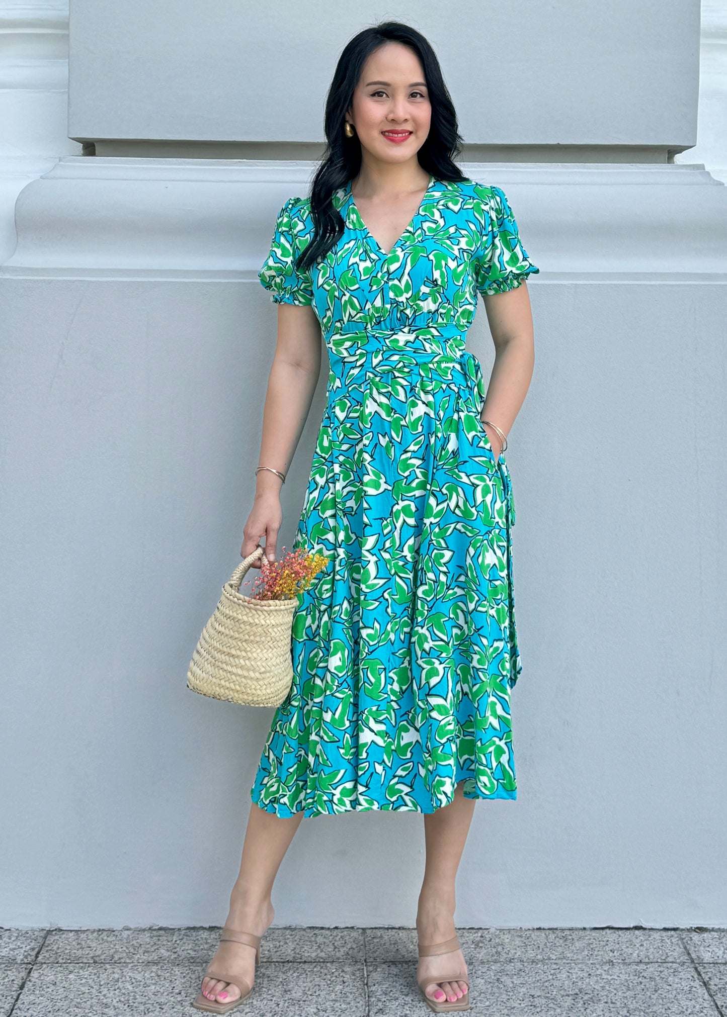 Jude Dress - Marine Blue Green