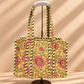 Handblock Tote Bag | Yellow Floral