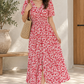 Evita Smocked Midi Dress | Pink Palm
