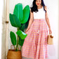 Zenus Handblock Skirt | Popsicle Pink