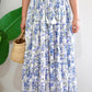 Zenus Handblock Skirt | Periwinkle