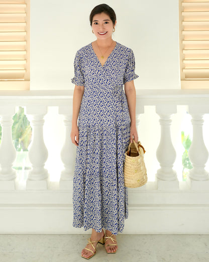 Della Wrap Dress - Dainty Blue [LAST PIECE]