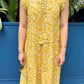 Lacey Cotton Dress | Ruffles Yellow