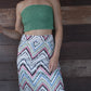 Naomi Wrap Skirt - Zig Zag Pink