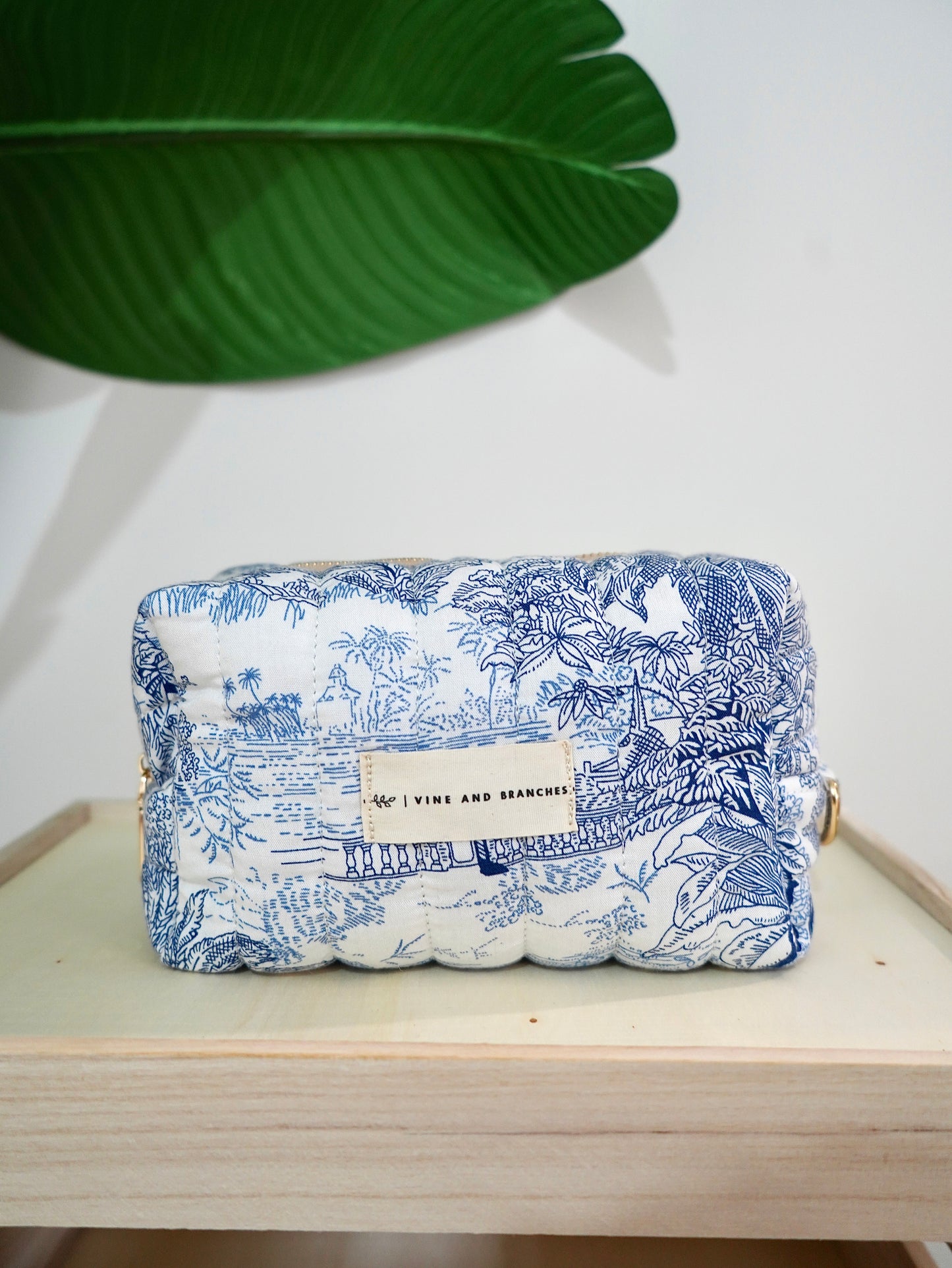 FLASH SALE | Quilted Japanese Cotton Pouch - Dior Blue