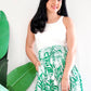 Zenus Handblock Skirt | Green Palm