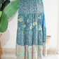 Silky Patchwork Skirt | Patchwork Turquoise
