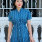Debra Maxi Dress - Chevron Blue