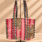 Handblock Tote Bag | Pink Tiger