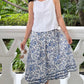 Mara Wrap Skirt | Floral Blue