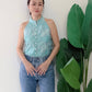 Eka Halter Batik Top | Turquoise