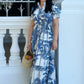 Debra Maxi Dress - Blue Palm