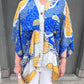 Cotton Batik Kimono- Cobalt Yellow Batik