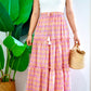 Zenus Handblock Skirt | Popsicle Pink