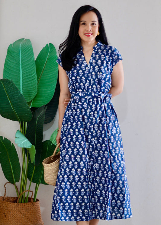 Kiara Cotton Dress | Blue Reverie