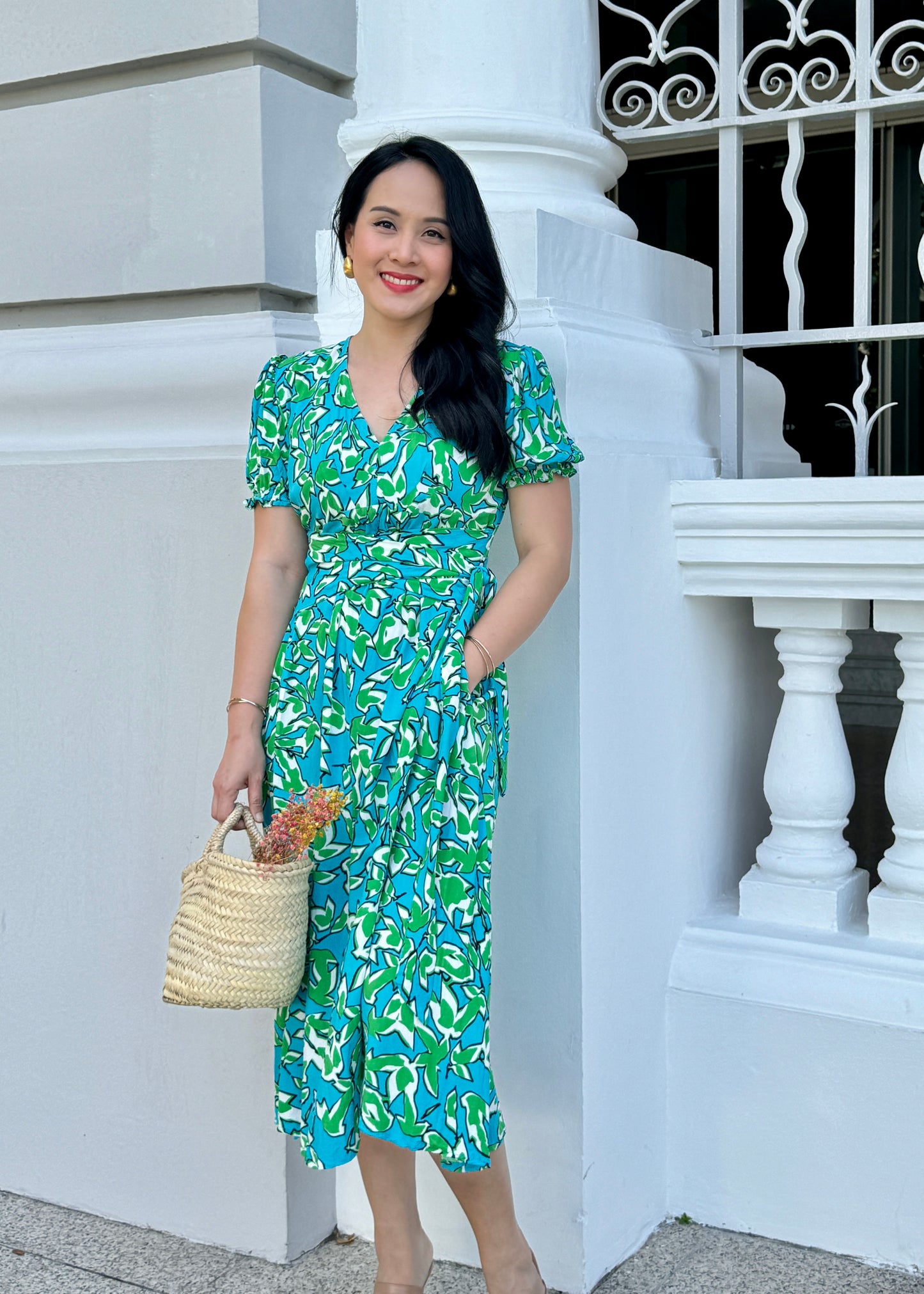 Jude Dress - Marine Blue Green