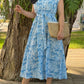 Kiara Cotton Dress - Coastal Blue
