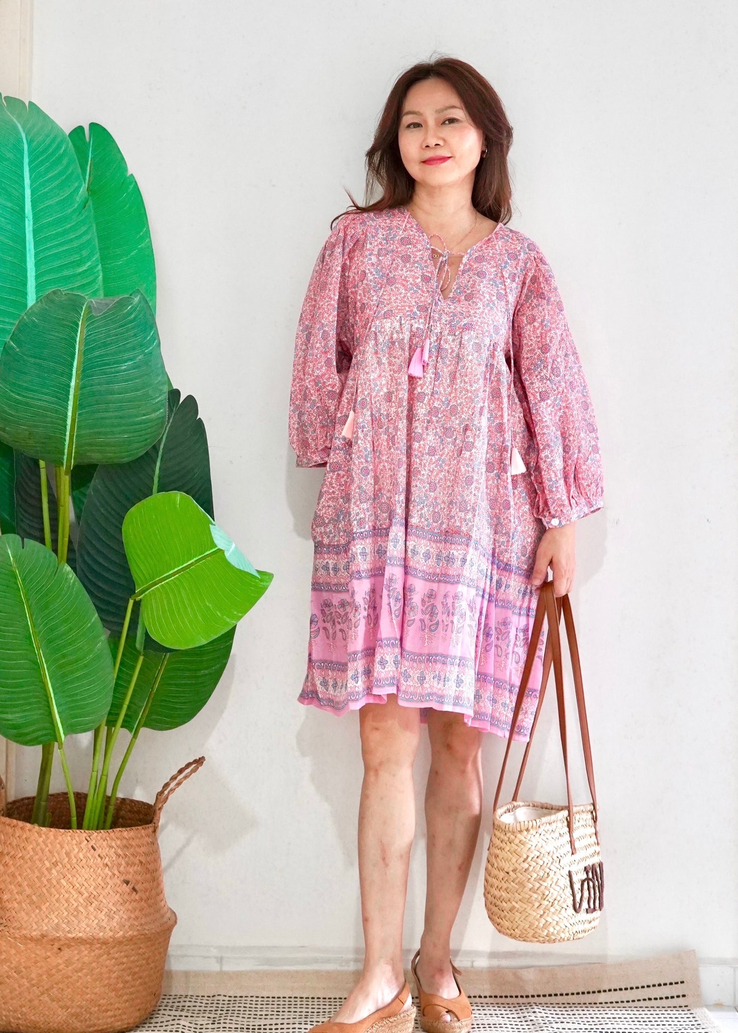 Anna Babydoll Dress | Pink Popsicle