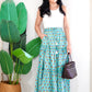Zenus Handblock Skirt | Popsicle Turquoise