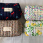 Quilted Japanese Cotton Pouch - Fruity Lemon
