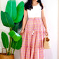 Zenus Handblock Skirt | Popsicle Pink