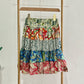 Mini Silky Patchwork Skirt