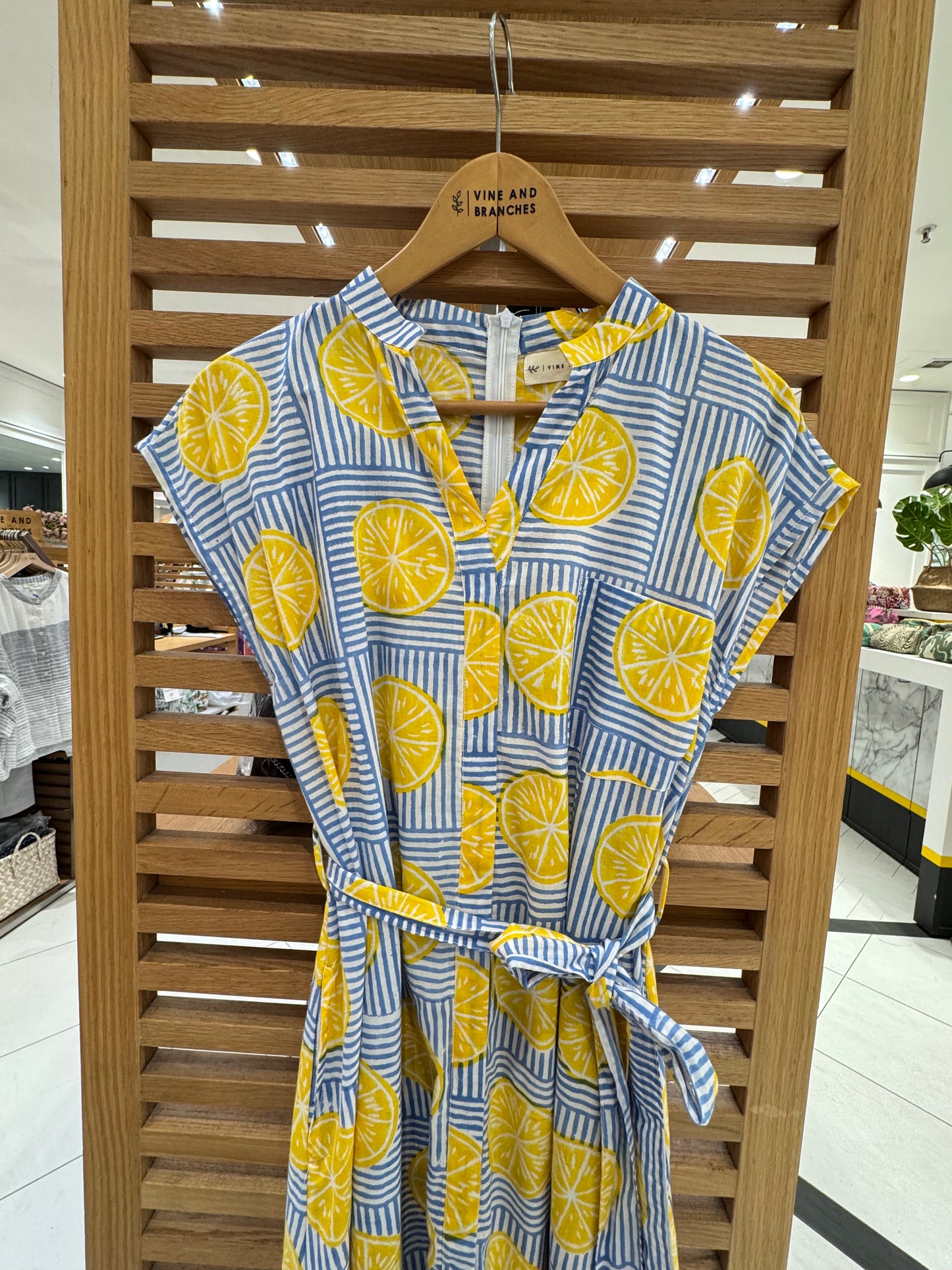 Kiara Cotton Dress | Blue Lemonade