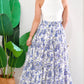 Zenus Handblock Skirt | Periwinkle
