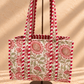 Handblock Tote Bag | Pink Floral