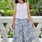 Mara Wrap Skirt | Floral Blue