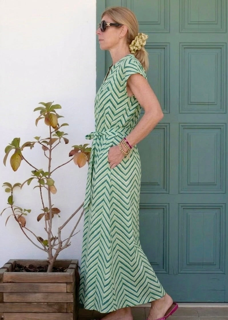 Kiara Cotton Dress | City Green