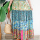 Silky Patchwork Skirt | Patchwork Teal