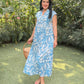 Kiara Cotton Dress - Blue Blossom