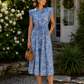 Felice Frill Sleeve Dress | Soft Blue