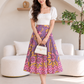 Suzie Batik A-line Skirt - Lilac Bloom