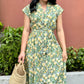 Sara Cotton Dress | Mint Floral