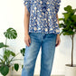 Nico Tassel Cotton Top | Blue Fields