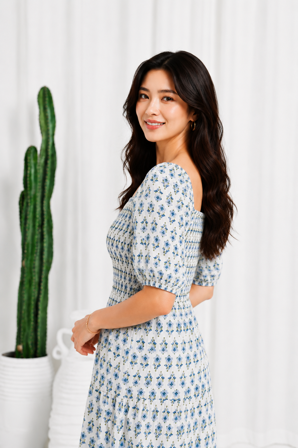 Nellie Dress - Seashore Cornflower