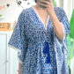Junia Cotton Kaftan - Summer Blue