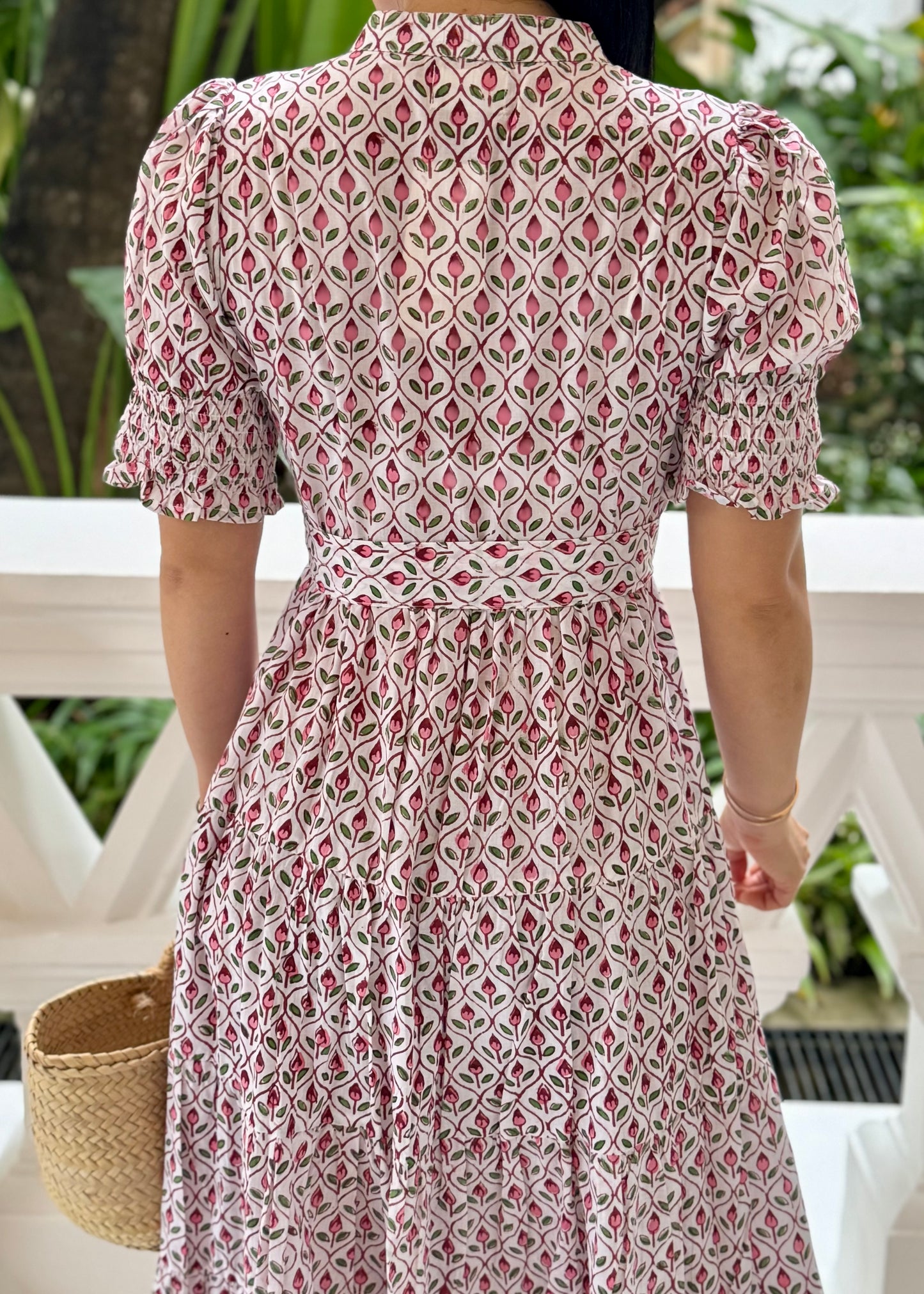Penny Midi Dress - Pink Petals