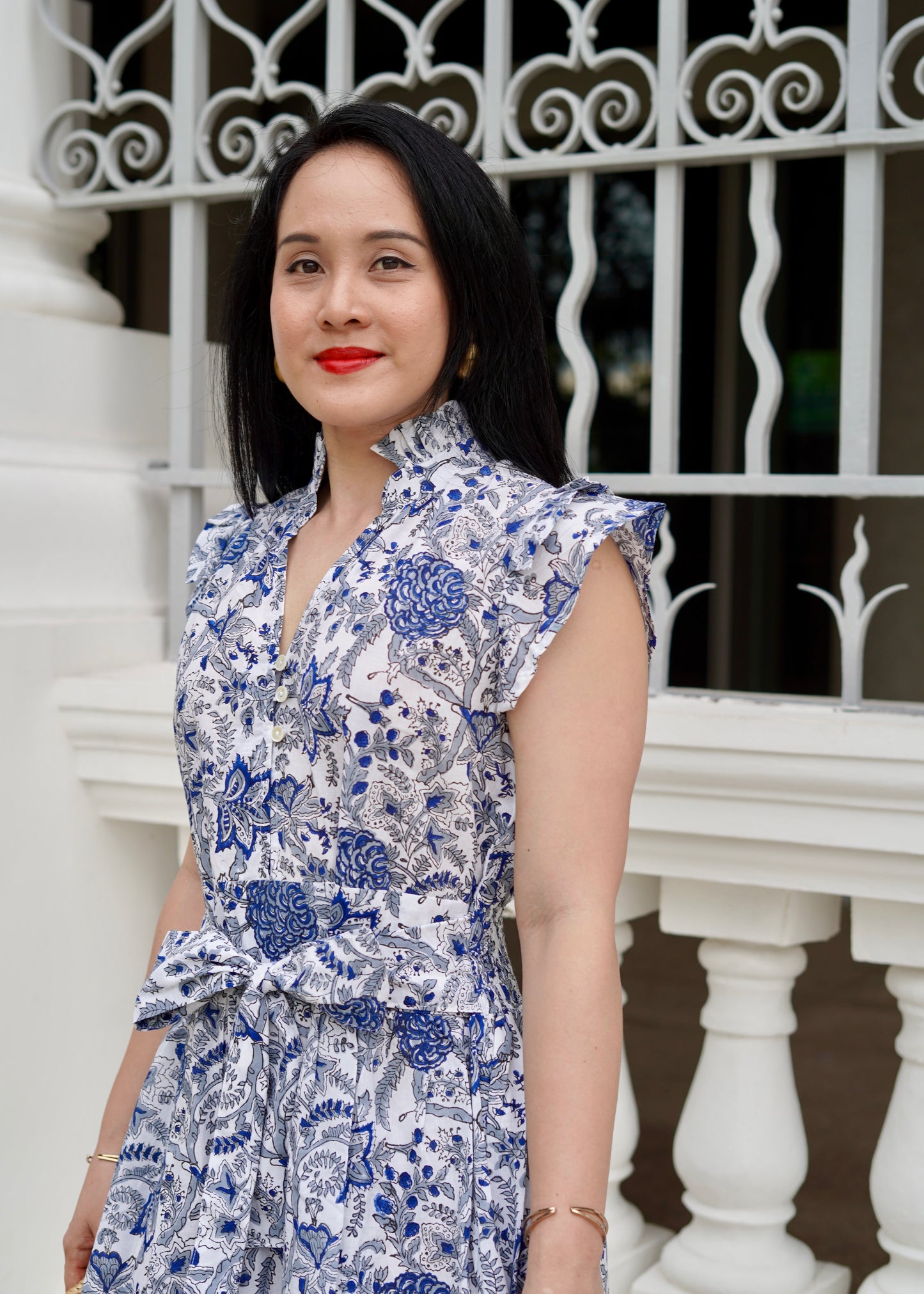 Sera Mini Dress - Floral Navy