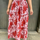 Hanis Handblock Skirt - Rose Red