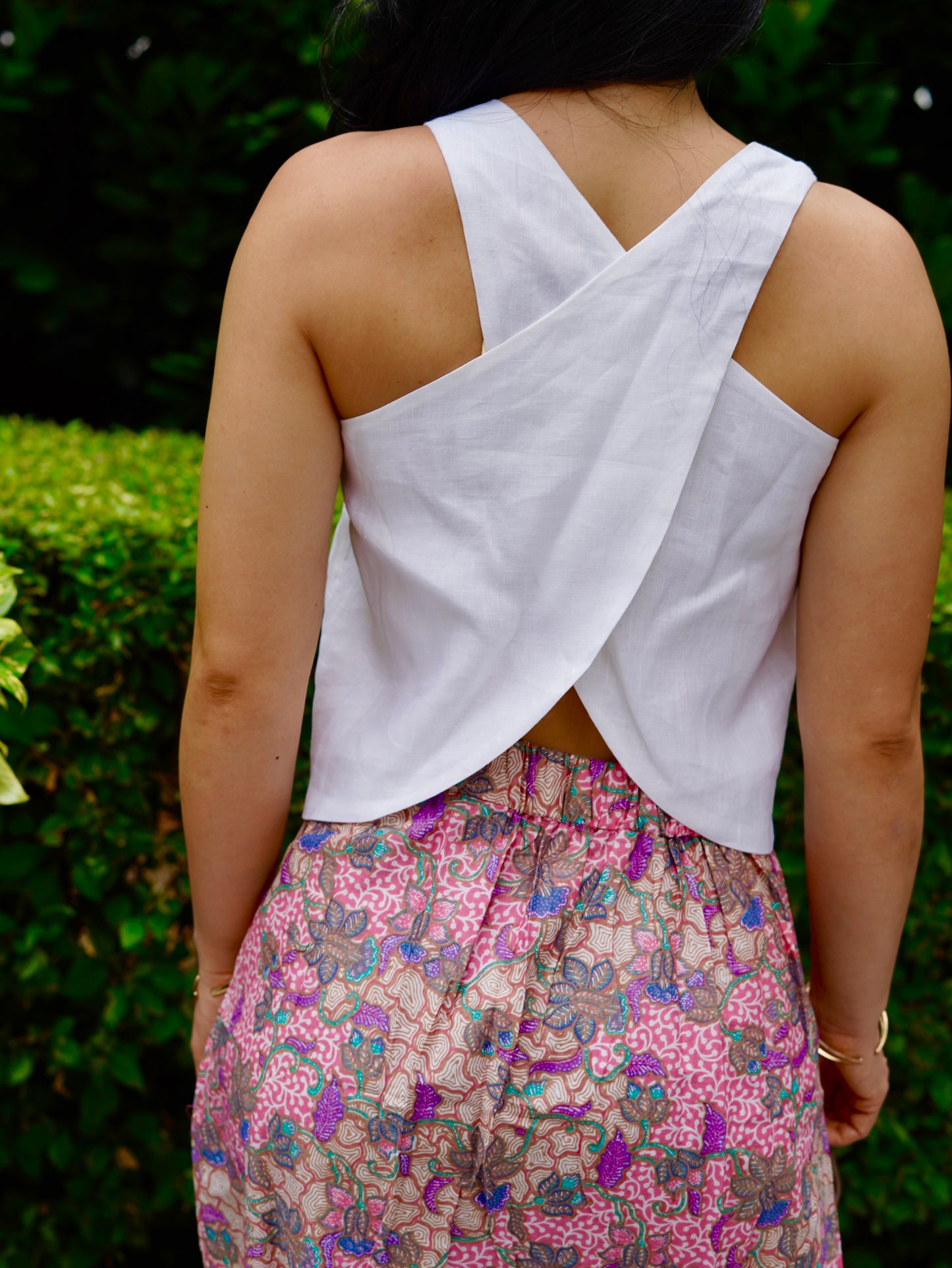 Suzie Batik A-line Skirt - Peony Whisper