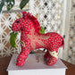 SET OF 3 : HORSE CNY ORNAMENT- Batik Red Beige