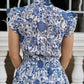 Sera Mini Dress - Floral Navy