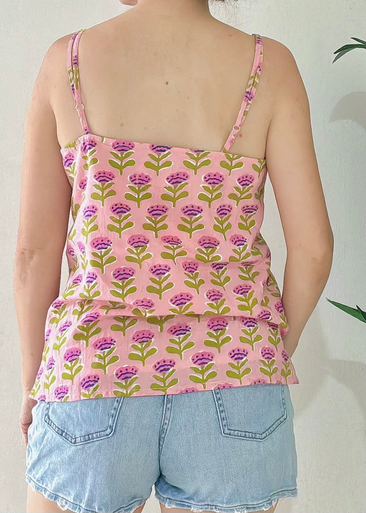 Bea Cotton Camisole - Garden Pink
